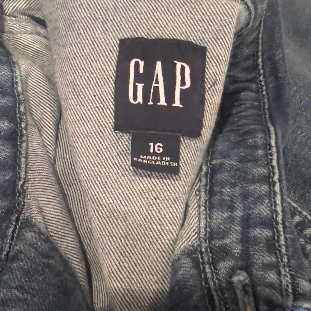 Gap Denim Jumpsuit Medium Wash Women Size 16 XL - Picture 6 of 6